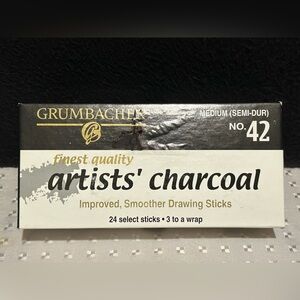 VTG Grumbacher Finest Quality Artist's Charcoal No. 42 Medium Demi-Dur